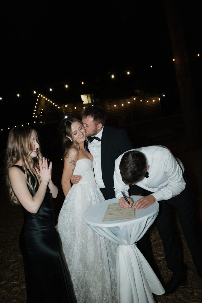 Nordic Village wedding reception timeless Flagstaff Arizona wedding celebration