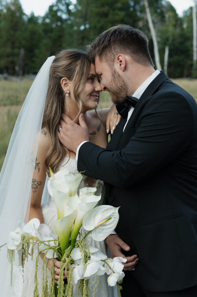 Romantic couple photography golden hour timeless Flagstaff Arizona wedding