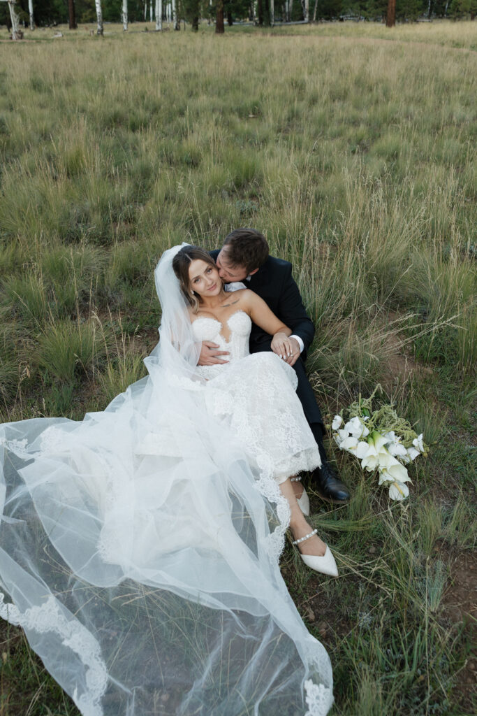 Romantic couple photography golden hour timeless Flagstaff Arizona wedding