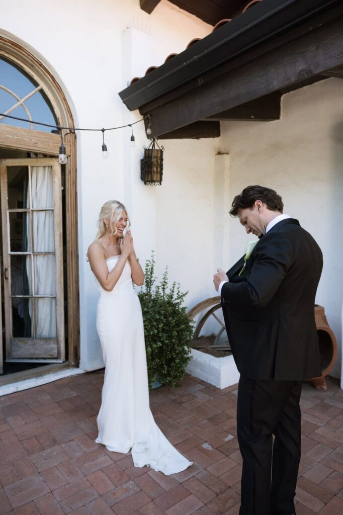 la-estancia-scottsdale-arizona-wedding148 Bride and groom first look at La Estancia Wedding in Scottsdale.
