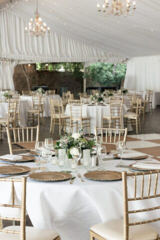 Wedding reception details at Stonebridge Manor Garden Pavilion Mesa Arizona wedding photography