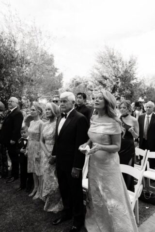 Outdoor wedding ceremony at Stonebridge Manor Mesa Arizona garden estate